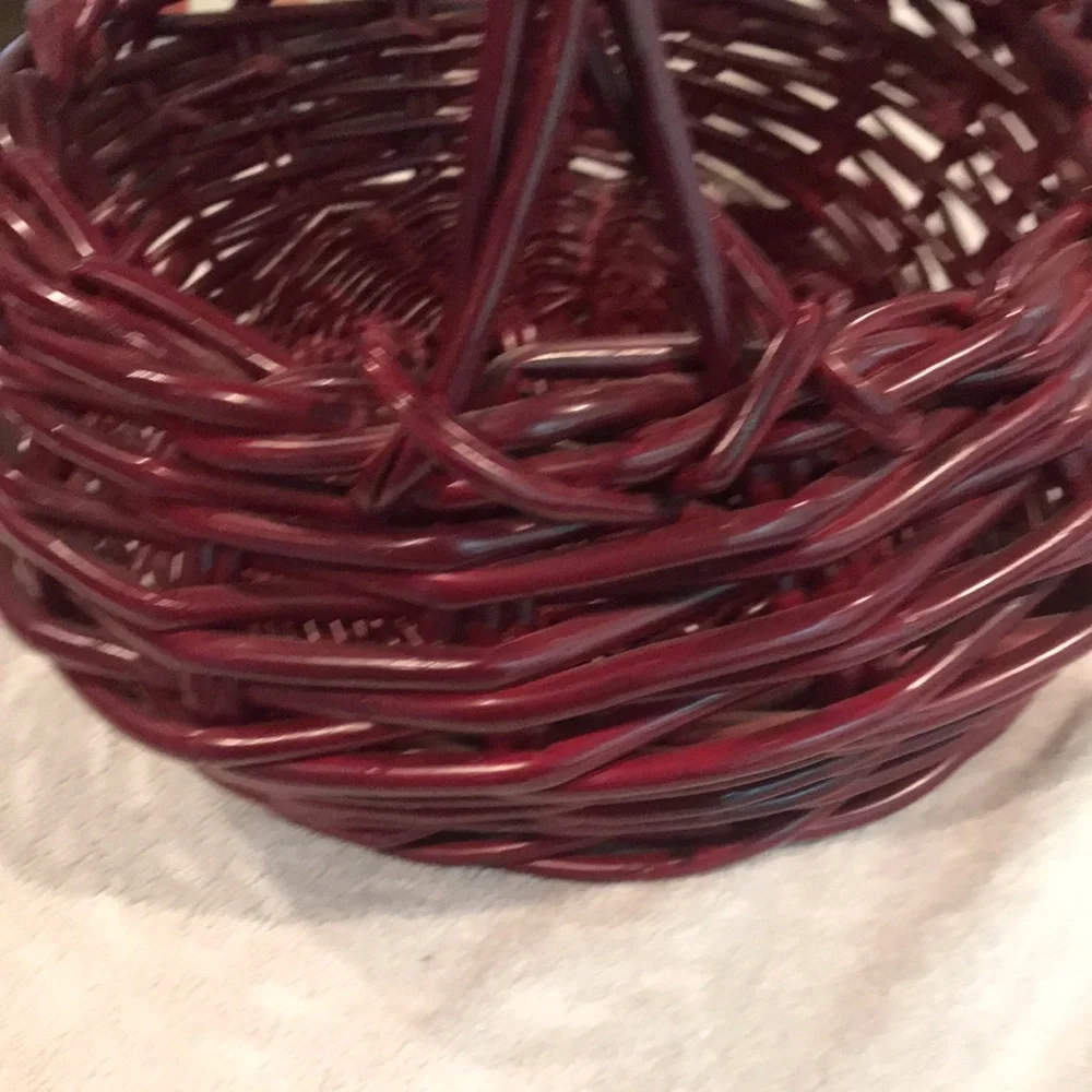 Basket Burgundy with Handle